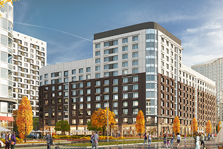 Комплекс с собственным бульваром строится в столице