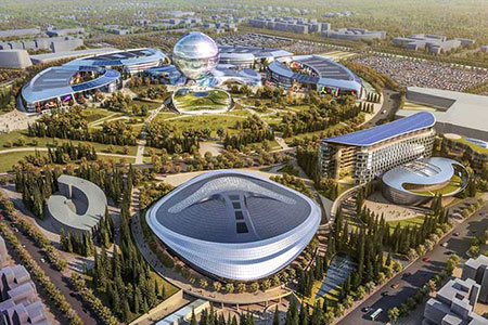Как застраивалась территория ЭКСПО-2017 с течением времени
