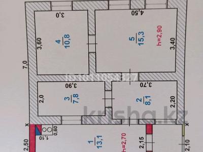 Отдельный дом · 4 комнаты · 55.1 м² · 5.13 сот., Таган 37 за 26 млн ₸ в Шымкенте, Аль-Фарабийский р-н