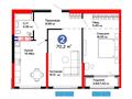 2-комнатная квартира · 70.63 м², мкр Акжар, Белжайлау 47а за ~ 57.1 млн ₸ в Алматы, Наурызбайский р-н — фото 3