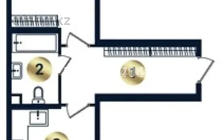 2-бөлмелі пәтер · 48.84 м² · 1/9 қабат, мкр Кайрат, Сыбызгы 100, бағасы: 22 млн ₸ в Алматы, Турксибский р-н — фото 2