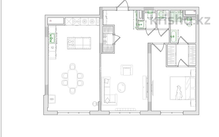 3-комнатная квартира · 80 м² · 7/16 этаж, Туран 39 за 56 млн 〒 в Астане, Нура р-н — фото 3