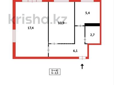2-бөлмелі пәтер · 42 м² · 5/5 қабат, мкр Юго-Восток 43 — Район Улицы Дюсембекова, бағасы: 16 млн ₸ в Караганде, Казыбек би р-н