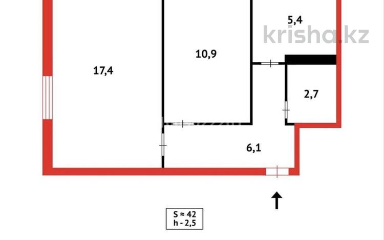 2-комнатная квартира · 42 м² · 5/5 этаж, мкр Юго-Восток 43 — Район Улицы Дюсембекова за 16 млн ₸ в Караганде, Казыбек би р-н — фото 2