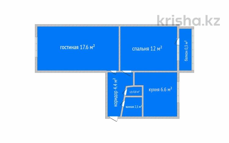 2-комнатная квартира · 43.5 м² · 4/5 этаж, Абая 42/1 за 19 млн ₸ в Костанае — фото 2