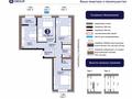 3-бөлмелі пәтер · 76 м² · 6/9 қабат, Е 909 29, бағасы: 45 млн ₸ в Астане, Нура р-н