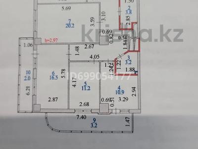 4-комнатная квартира · 105 м² · 5/19 этаж, Кенесары 4 за 45 млн 〒 в Астане, Сарыарка р-н