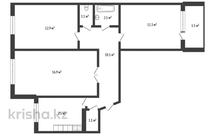 3-комнатная квартира · 65.9 м² · 9/10 этаж, Камзина 106 — Батырмола за 24.5 млн ₸ в Павлодаре — фото 2