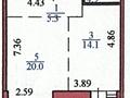 2-комнатная квартира · 45 м² · 7/12 этаж, Брусиловского 5 за 25 млн ₸ в Астане, р-н Байконур — фото 17
