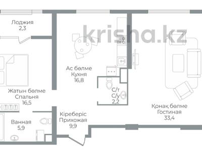 2-комнатная квартира · 85.2 м² · 9/19 этаж, Аль-Фараби 41 — ЦЕНА АКТУАЛЬНА НА ПАРУ ДНЕЙ, УСПЕЙТЕ ПРИОБРЕСТИ за 78 млн 〒 в Алматы