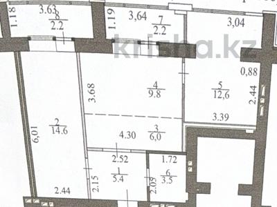2-бөлмелі пәтер · 57 м² · 7/9 қабат, Туран 46Б, бағасы: 43.5 млн ₸ в Астане, Нура р-н