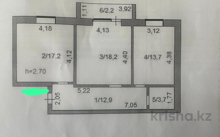 2-комнатная квартира, 68 м², 2/5 этаж, биржан сал 108 за 18.5 млн 〒 в Кокшетау — фото 2