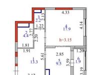 1-бөлмелі пәтер · 49.2 м² · 7/14 қабат, Кошкарбаева 1 — Момышулы, бағасы: 41 млн ₸ в Астане, Алматы р-н
