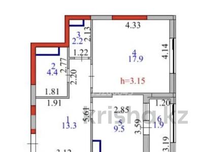 1-бөлмелі пәтер · 49.2 м² · 7/14 қабат, Кошкарбаева 1 — Момышулы, бағасы: 41 млн ₸ в Астане, Алматы р-н