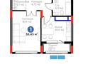 1-бөлмелі пәтер · 38.45 м² · 4/9 қабат, Нұрсая ш/а., Абулхайр-хана 69/1, бағасы: 25 млн ₸ в Атырау, мкр Нурсая
