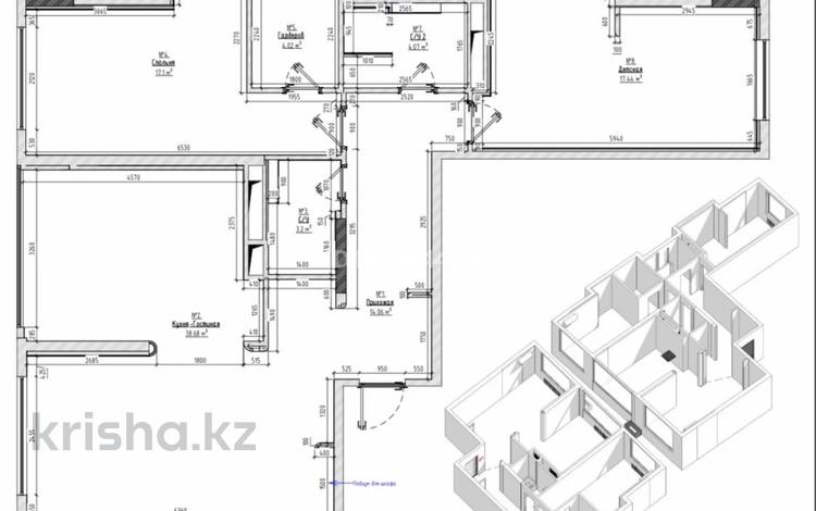 3-бөлмелі пәтер · 99 м² · 16/17 қабат, Туран 52/5, бағасы: 61.7 млн ₸ в Астане, Есильский р-н — фото 14