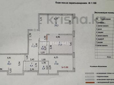 3-комнатная квартира · 100 м² · 16/17 этаж, Туран 52/5 за 58 млн ₸ в Астане, Есильский р-н