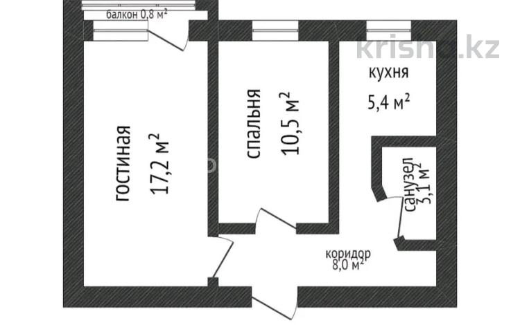 2-бөлмелі пәтер, 45 м², 5/5 қабат, мкр 5 — Рахат маг, бағасы: 10.8 млн 〒 в Актобе, мкр 5 — фото 2