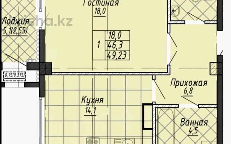 1-комнатная квартира · 49.23 м² · 12/13 этаж, Майлина 6 за ~ 22.2 млн ₸ в Астане, Алматы р-н — фото 4