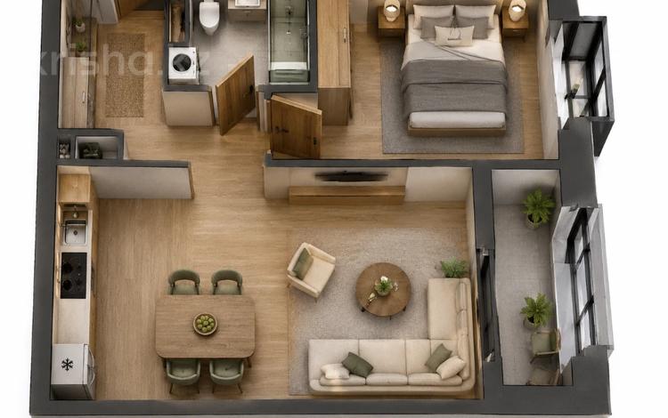 2-комнатная квартира · 53 м² · 4/9 этаж, Туркестан за 26.2 млн ₸ в Алматы, Турксибский р-н — фото 2