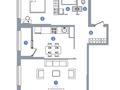 2-бөлмелі пәтер · 60 м² · 3/16 қабат, Каныша Сатпаева, бағасы: ~ 49.5 млн ₸ в Алматы, Бостандыкский р-н — фото 2