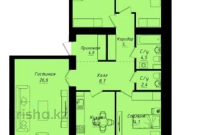 4-бөлмелі пәтер · 116 м² · 5/12 қабат, Пересечение ул Казыбек Би и Е75,Е77 (рядом с пересечением улиц Туран и Улы дала), бағасы: 65 млн ₸ в Астане, Нура р-н — фото 5