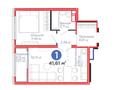 1-бөлмелі пәтер · 41.61 м², Казыбек би 23, бағасы: ~ 34.3 млн ₸ в Астане, Нура р-н — фото 3
