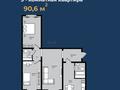 3-комнатная квартира · 91.3 м² · 3/9 этаж, Кокжал Барака 19а за ~ 44.1 млн ₸ в Усть-Каменогорске