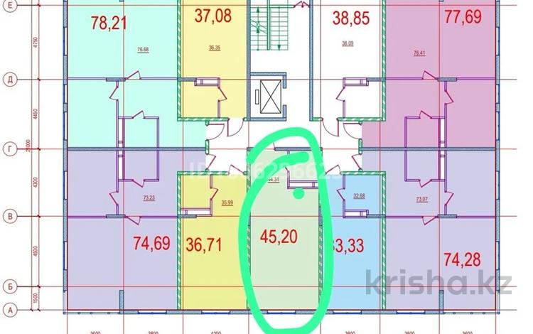 1-бөлмелі пәтер · 45 м² · 5/9 қабат, мкр Кайрат, Сыбызгы 100, бағасы: 22 млн ₸ в Алматы, Турксибский р-н — фото 3