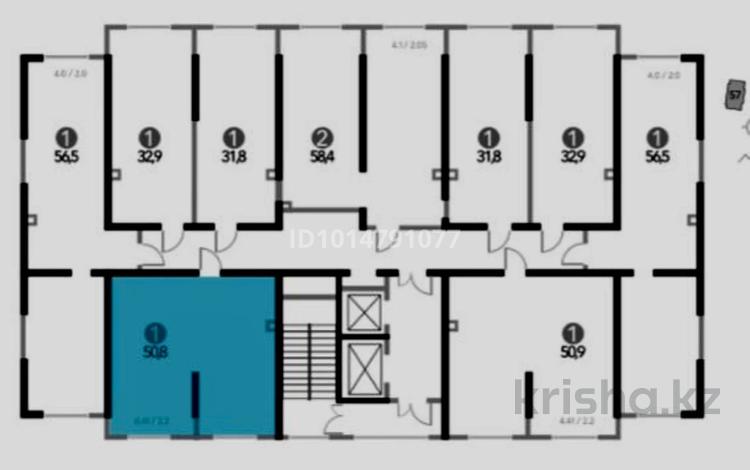 2-комнатная квартира · 50.9 м² · 7/12 этаж, мкр Кулагер Green park за 25.6 млн ₸ в Алматы, Жетысуский р-н — фото 11