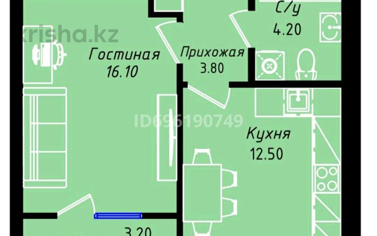 1-бөлмелі пәтер, 38.2 м², 10/12 қабат, Аль-Фараби проспект 7/2 — Школа-лицей BINOM им. Қадыр Мырза Әлі, бағасы: 20.8 млн 〒 в Астане, Есильский р-н — фото 9