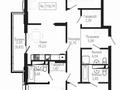 4-бөлмелі пәтер · 118.74 м² · 6/9 қабат, Мангилик Ел 63/1 — ул. Хусейн бен Талап, бағасы: 85 млн ₸ в Астане, Есильский р-н