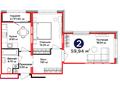 2-бөлмелі пәтер · 59.94 м², Улы Дала 14, бағасы: ~ 34.8 млн ₸ в Астане, Нура р-н — фото 3