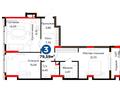 3-комнатная квартира · 79.59 м² · 3/21 этаж, Бухар жырау 20 за ~ 85.2 млн ₸ в Астане, Нура р-н — фото 3