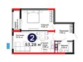 2-комнатная квартира · 53.28 м², Бухар жырау 31/1 за ~ 42.3 млн ₸ в Астане, Есильский р-н — фото 3