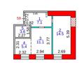2-бөлмелі пәтер · 42 м² · 1 қабат, Федоровка ш/а. 113 — Молокова бытовая, бағасы: 16.2 млн ₸ в Караганде, Казыбек би р-н — фото 2