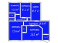 4-бөлмелі пәтер · 121 м² · 1/9 қабат, Текстильщиков 6/1, бағасы: 36 млн ₸ в Костанае — фото 2
