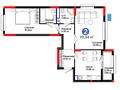 2-бөлмелі пәтер · 70.34 м² · 2/9 қабат, Сагадат Нурмагамбетов 15, 16, бағасы: ~ 56.5 млн ₸ в Астане, Сарайшык р-н — фото 3