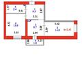 2-бөлмелі пәтер · 53.6 м² · 8/9 қабат, Кутпанова 22 1, бағасы: 24.5 млн ₸ в Астане, Сарыарка р-н