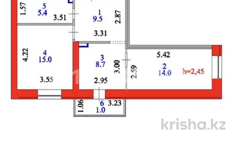 2-бөлмелі пәтер · 53.6 м² · 8/9 қабат, Кутпанова 22 1, бағасы: 24.5 млн ₸ в Астане, Сарыарка р-н — фото 2