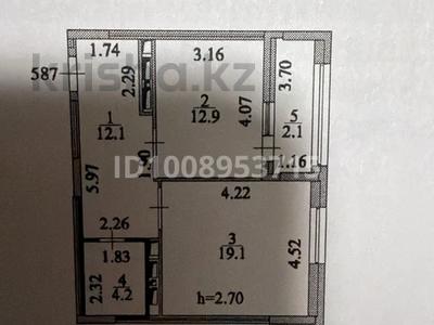 1-бөлмелі пәтер · 50.4 м² · 14/17 қабат, Туркестан 4Б, бағасы: 30.9 млн ₸ в Астане, Есильский р-н