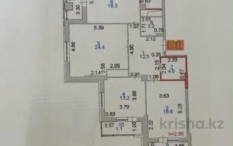 3-комнатная квартира · 105 м² · 4/20 этаж, Керей, Жанибек хандар 2/1 — Центр левого берега за 66 млн ₸ в Астане, Нура р-н — фото 2