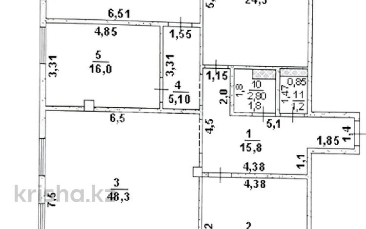 4-бөлмелі пәтер · 160 м² · 5/7 қабат, Нұрсәт ш/а 134А, бағасы: 58 млн ₸ в Шымкенте, Каратауский р-н — фото 2