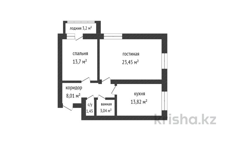 2-комнатная квартира, 66.67 м², 5/6 этаж, Мкр Юбилейный за 24 млн 〒 в Костанае — фото 2
