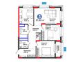 3-бөлмелі пәтер · 81.88 м², Шоссе Коргалжын 24/2, бағасы: ~ 46 млн ₸ в Астане, Нура р-н — фото 3