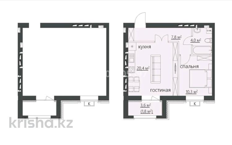 2-бөлмелі пәтер · 46.2 м² · 6/6 қабат, Майкудук, ​067-й учетный квартал 2, бағасы: 17 млн ₸ в Караганде, Алихана Бокейханова р-н — фото 14