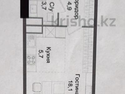 1-комнатная квартира · 34 м² · 12/14 этаж, Ауэзова 3a/1 — Гоголя за 24.5 млн 〒 в Алматы, Алмалинский р-н