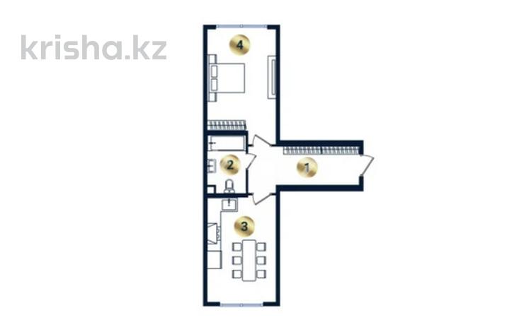 1-комнатная квартира · 46 м² · 1/9 этаж, мкр Кайрат, Сыбызгы за 22 млн ₸ в Алматы, Турксибский р-н — фото 2