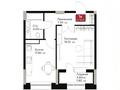 1-комнатная квартира · 41.7 м² · 3/12 этаж, Е-36 6 — Сыганак за 25.5 млн 〒 в Астане, Нура р-н
