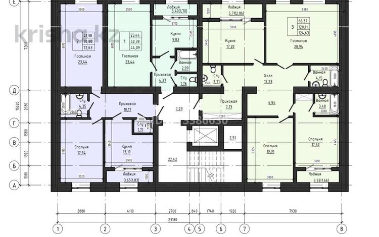 1-бөлмелі пәтер · 44.1 м² · 6/7 қабат, мкр. Алтын орда, Тауелсиздик 11А, бағасы: 15.5 млн ₸ в Актобе — фото 2